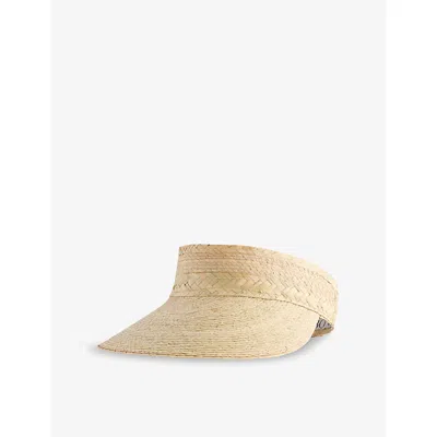 Boutique Bonita Womens  Classic Palm-leaf Visor In Neutral