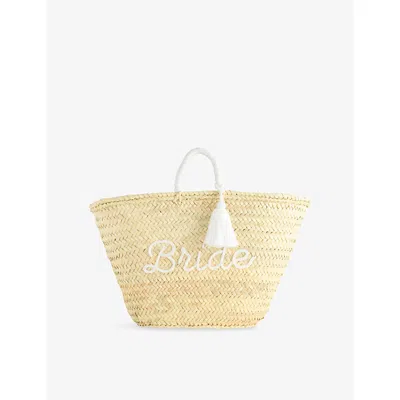 Boutique Bonita Womens  Bride Straw Basket Tote Bag