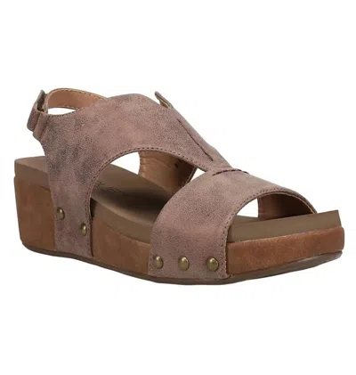 Boutique By Corkys Refreshing Wedge Sandal In Bronze In Brown