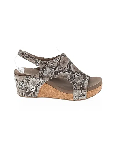 Pre-owned Boutique By Corkys Wedges In Gray