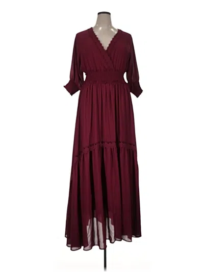 Pre-owned Boutique Casual Dress In Burgundy