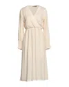 Boutique De La Femme Midi Dresses In White