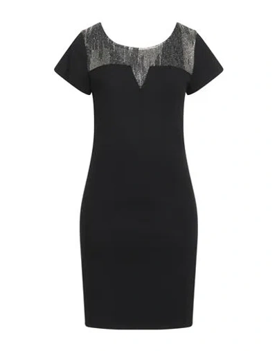Boutique De La Femme Woman Mini Dress Black Size S/m Polyester, Elastane