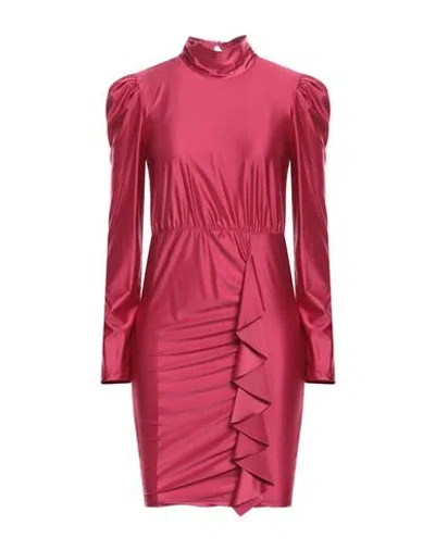 Boutique De La Femme Woman Mini Dress Mauve Size Xl Polyester, Elastane In Purple