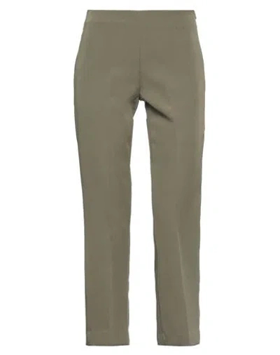 Boutique De La Femme Woman Pants Military Green Size 6 Polyester, Elastane
