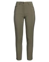 Boutique De La Femme Woman Pants Military Green Size 6 Polyester, Elastane In Green