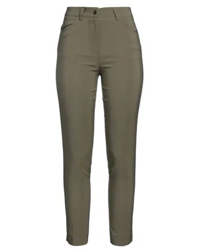 Boutique De La Femme Woman Pants Military Green Size 6 Polyester, Elastane