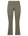 Boutique De La Femme Woman Pants Military Green Size 6 Polyester, Elastane In Green