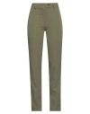 Boutique De La Femme Woman Pants Military Green Size 6 Polyester, Elastane