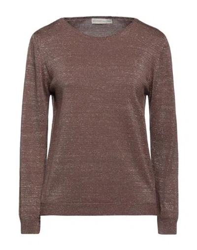Boutique De La Femme Woman Sweater Brown Size Xs Modal, Acrylic