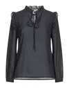 Boutique De La Femme Blouses In Black