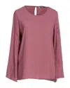 Boutique De La Femme Woman Top Pastel Pink Size M Polyester In Pink