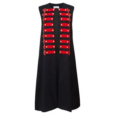 Boutique Kaotique Women's Black / Blue Soldier Vest In Multi