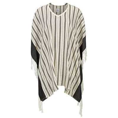 Boutique Kaotique Women's Black / White Moroccan Beach Cover Up Kaftan In Multi