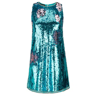 Boutique Kaotique Women's Blue Sequin Dress