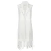 Boutique Kaotique Women's Cool White Strapless Vest. In White