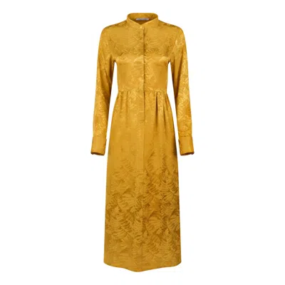 Boutique Kaotique Women's Gold Silk Dress