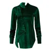 Boutique Kaotique Women's Green Velvet Top In Green