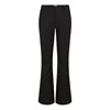Boutique Kaotique Women's Grey Flared Wool Trousers In Grey