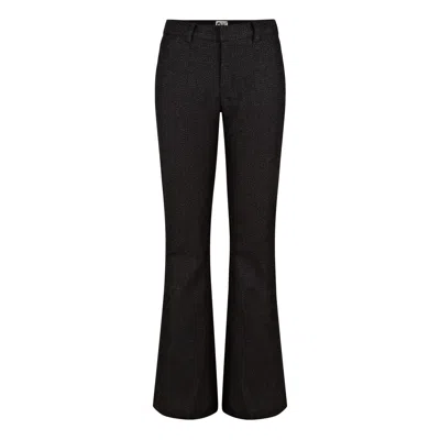 Boutique Kaotique Women's Grey Flared Wool Trousers