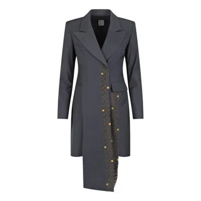 Boutique Kaotique Women's Grey Indonesian Style Blazer Dress