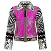 Boutique Kaotique Women's Handmade Moroccan Zebra Sequins Jacket