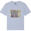 Boutique Kaotique Women's Hidden Ghosts Serene Blue Organic Cotton T-shirt. In Blue