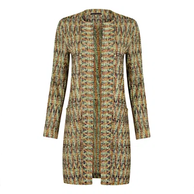 Boutique Kaotique Women's Multicolor Quilted Jacket In Green