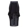 Boutique Kaotique Women's Navy Blue Lace Skirt In Blue