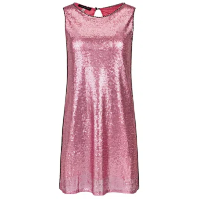 Boutique Kaotique Women's Pink / Purple Pink Sequin Dress In Pink/purple