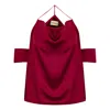 Boutique Kaotique Women's Red Silk Top In Red