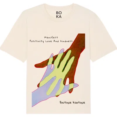 Boutique Kaotique Women's White Manifestation Organic Cotton Tee