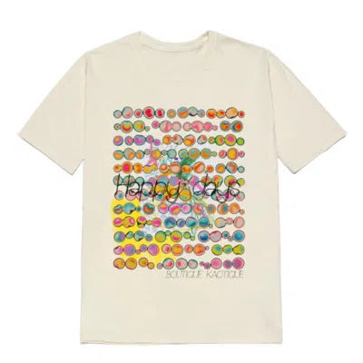 Boutique Kaotique Women's White / Neutrals Happy Days Organic Cotton Tee.