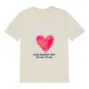 Boutique Kaotique Women's White / Pink / Purple Love Yourself First Off-white Organic Cotton Tee. In White/pink/purple