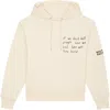 Boutique Kaotique Women's White Spoken Words Organic Cotton Hoodie In White