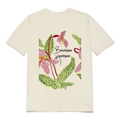 Boutique Kaotique Women's White Spring Has Sprung Organic Cotton Tee.