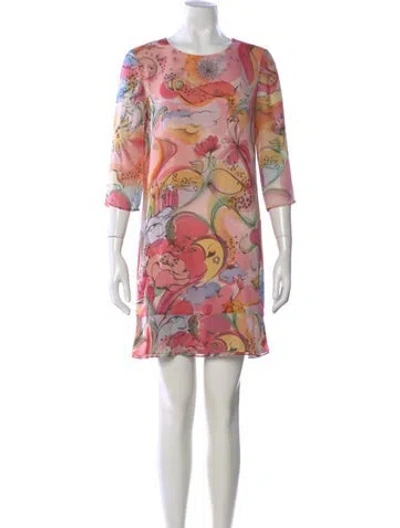 Pre-owned Boutique Moschino 2016 Mini Dress In Pink