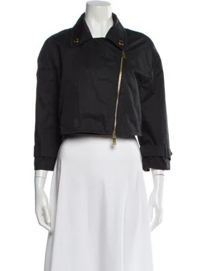 Pre-owned Boutique Moschino Biker Jacket In Gray