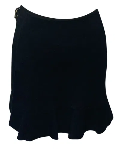 Boutique Moschino Boucle Skirt In Black Wool