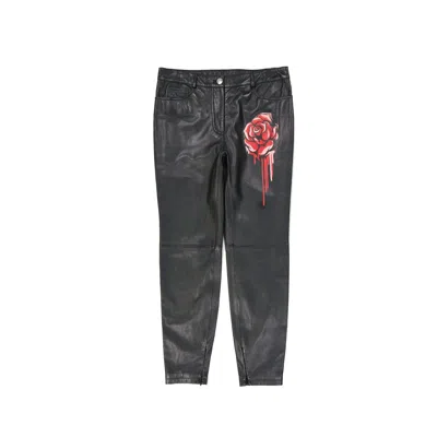 Boutique Moschino Boutique Leather Pants In Black