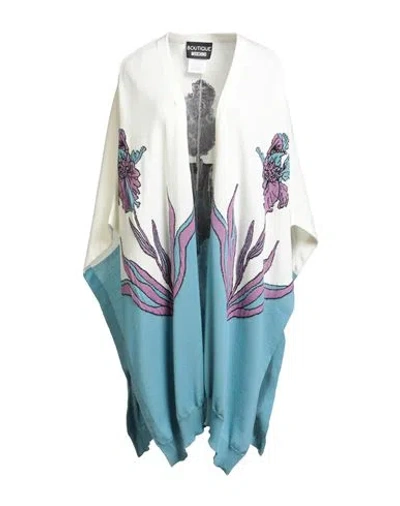 Boutique Moschino Boutique Woman Cape Pastel Blue Size 14 Virgin Wool In Multi