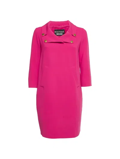 Pre-owned Boutique Moschino Button-embellishment Mini Dress In Pink