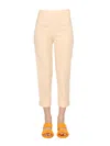 Boutique Moschino Chic Cropped Cady Trousers For Women In White
