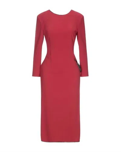Boutique Moschino Crepe Sheath Cocktail Dress In Red