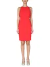 Boutique Moschino Mini Dress With Cut-out Detail In Red