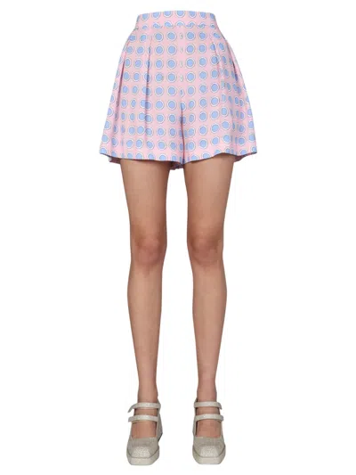 Boutique Moschino "eyelets" Shorts In Pink