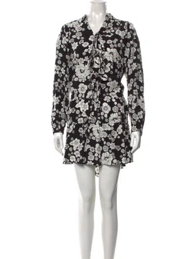 Pre-owned Boutique Moschino Floral Print Mini Dress In Multi