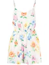 Boutique Moschino Floral-print Sleeveless Mini Dress In White