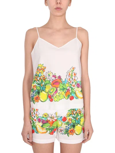BOUTIQUE MOSCHINO BOUTIQUE MOSCHINO FLOWER AND FRUIT PRINT TOP
