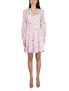Boutique Moschino Floral-print Long-sleeved Mini Dress